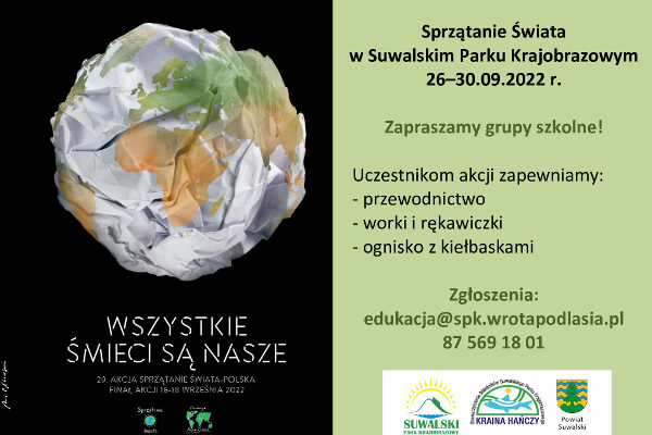 29. akcja „Sprzątanie świata-Polska 2022” na terenie Suwalskiego Parku Krajobrazowego
