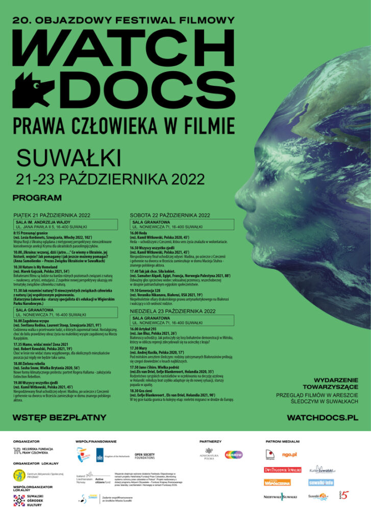 Suwałki Festiwal Filmowy Watch Docs 21-23.10.2022