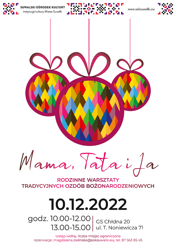 Mama, Tata i Ja! | warsztaty tradycyjnych ozdób bożonarodzeniowych