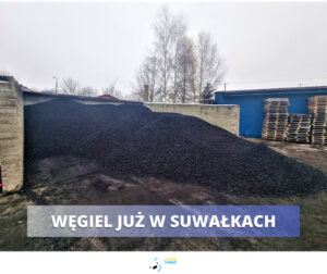 Ekogroszek kupiony przez samorząd dotarł do Suwałk