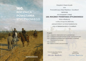 160. rocznica Powstania Styczniowego - zaproszenie na uroczystości