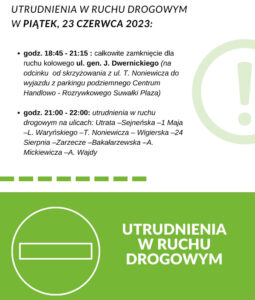 Uwaga! Utrudnienia w ruchu drogowym!