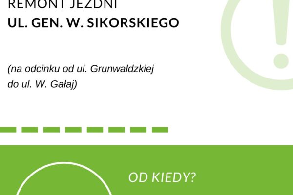 Ul. gen. W. Sikorskiego- utrudnienia w ruchu