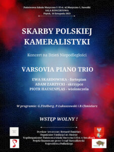 Koncert VARSOVIA PIANO TRIO na Dzień Niepodległości