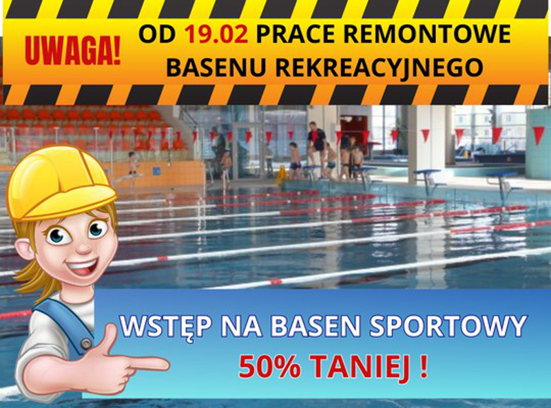 Prace remontowe niecki basenu rekreacyjnego!