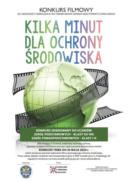 Komenda Miejska Policji zaprasza do udziału w konkursie filmowym „Kilka minut dla ochrony środowiska”