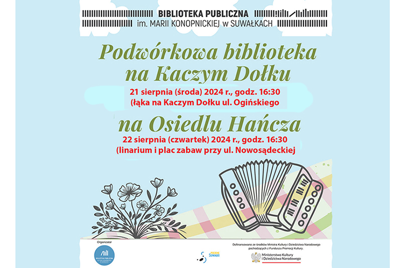 Kolejne wydarzenia z cyklu „Podwórkowa biblioteka wychodzi do człowieka”