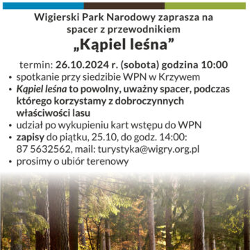 Wigierski Park Narodowy zaprasza na spacer z przewodnikiem 