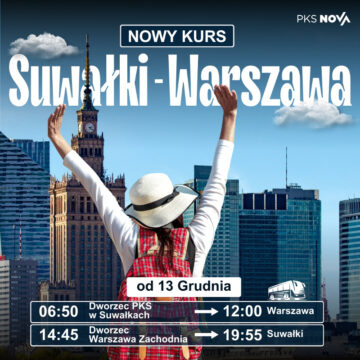 Nowy kurs Suwałki-Warszawa