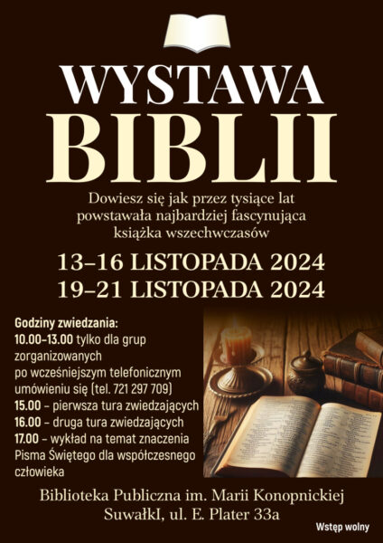 Biblioteka Publiczna zaprasza na wystawę BIBLII