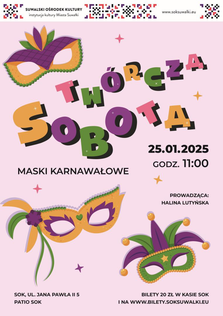 Twórcza sobota | maski karnawałowe