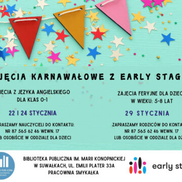 Zajęcia karnawałowe z Early Stage w Bibliotece