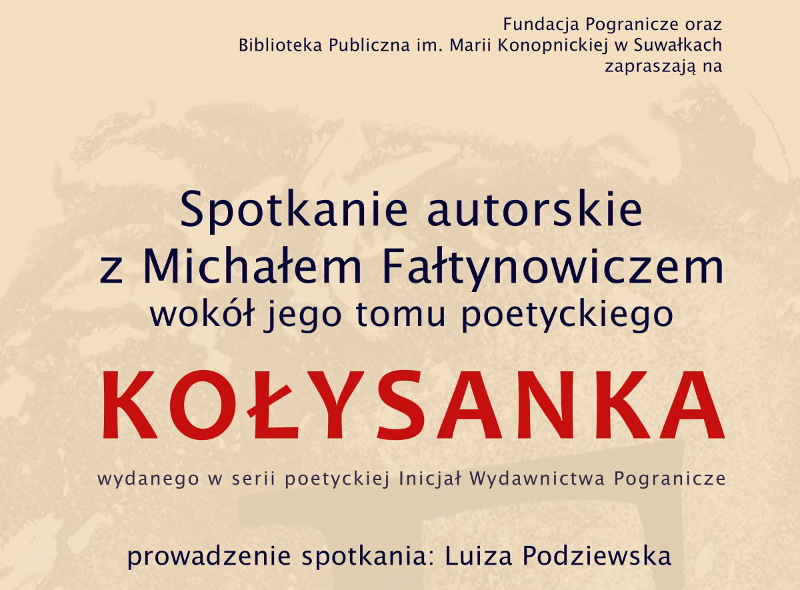 Spotkanie autorskie z poetą Michałem Fałtynowiczem