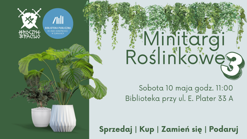 Minitargi roślinkowe 3 w Bibliotece Publicznej