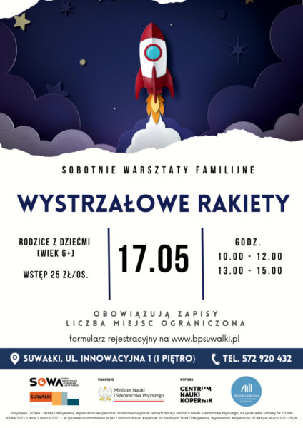Rakietowe warsztaty familijne w SOWA Suwałki