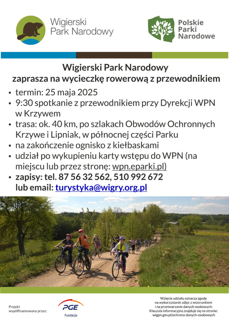 Wigierski Park Narodowy zaprasza na wycieczkę rowerową z przewodnikiem