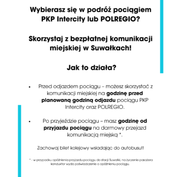 Darmowa komunikacja miejska dla podróżujących pociągami PKP