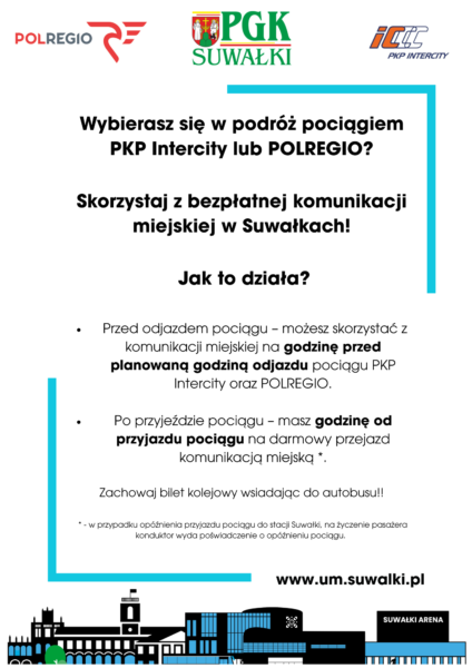 Darmowa komunikacja miejska dla podróżujących pociągami PKP