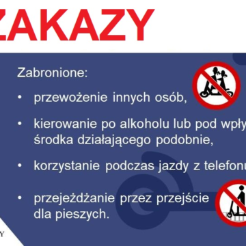 Zatrzymali pijanego kierowcę hulajnogi elektrycznej