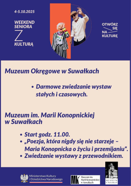 Muzeum zaprasza na Weekend Seniora z Kulturą