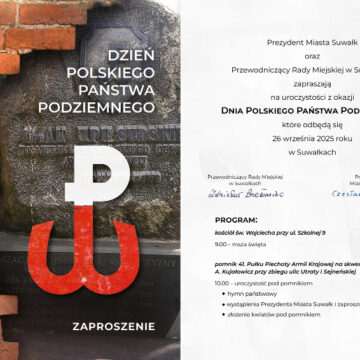 Zaproszenie na obchody Dnia Polskiego Państwa Podziemnego