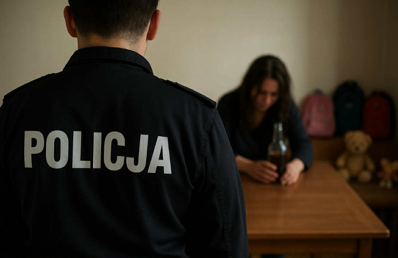 Miała prawie dwa promile i trójkę dzieci pod opieką