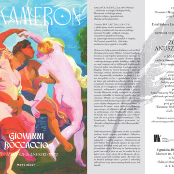 Muzeum zapraszam na spotkanie z Zofią Anuszkiewicz, tłumaczką DEKAMERONU Giovanniego Boccaccia