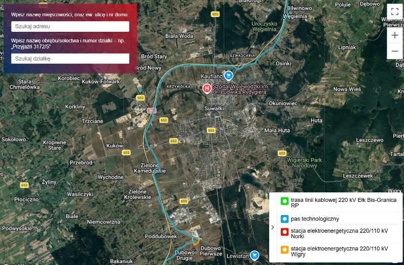 Zakończono wytyczanie trasy linii kablowej Ełk Bis – Granica RP