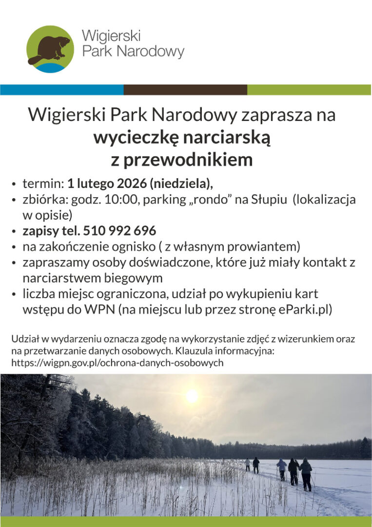 Wigierski Park Narodowy zaprasza na wycieczkę narciarską z przewodnikiem