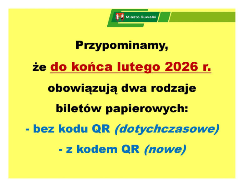 Przypomnienie dotyczące biletów papierowych