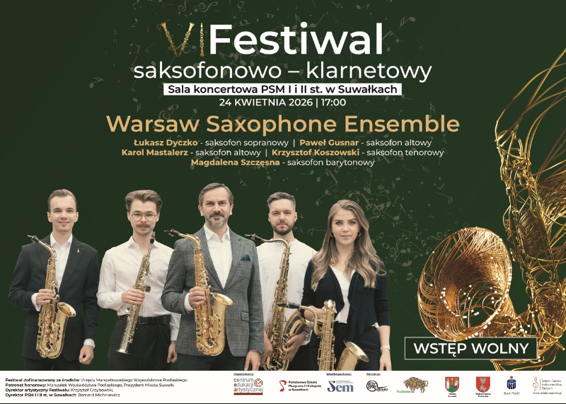 PSM zaprasza na koncert Warsaw Saxophone Ensemble