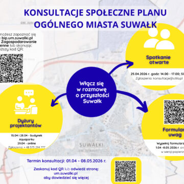 Dyżur stacjonarny projektantów - konsultacje plan ogólny Miasta Suwałk