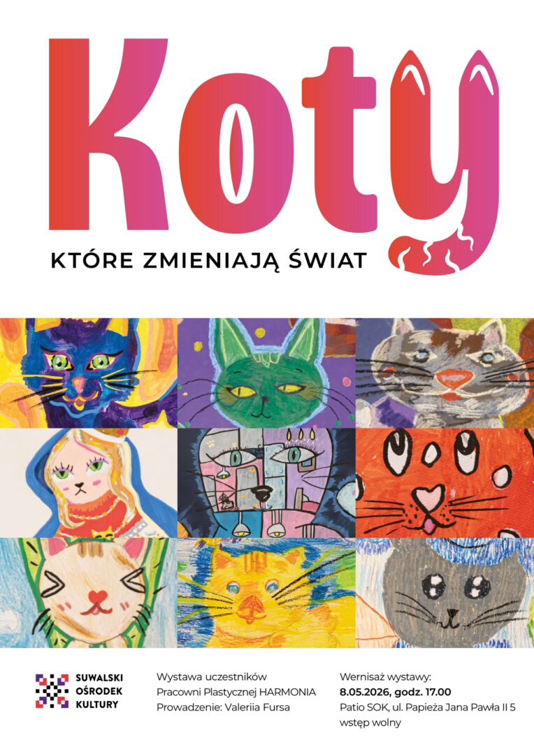 „Koty, które zmieniają świat” wernisaż wystawy Pracowni Plastycznej Harmonia