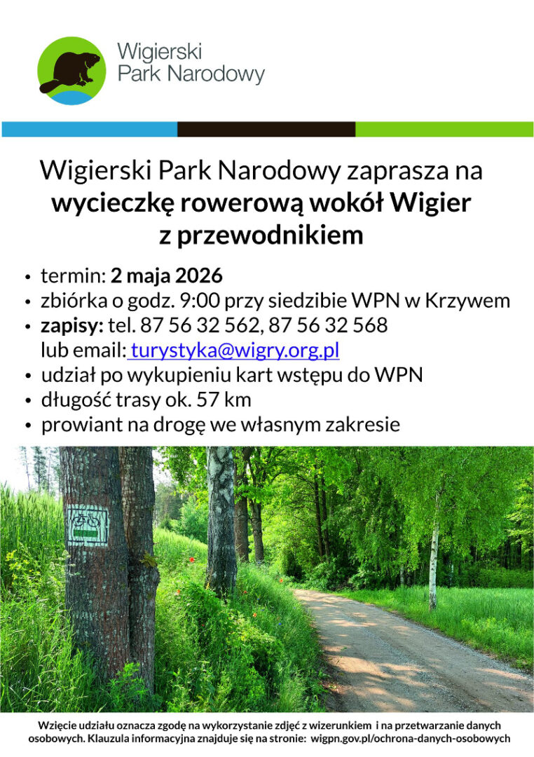Wigierski Park Narodowy zaprasza na wycieczkę rowerową wokół jeziora Wigry