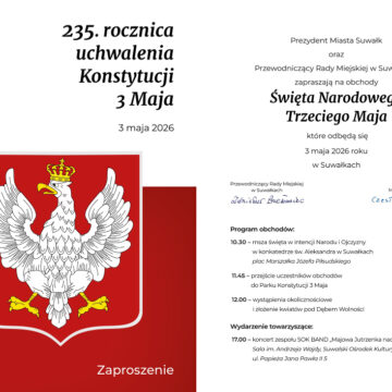 Zaproszenie na obchody Święta Narodowego Trzeciego Maja