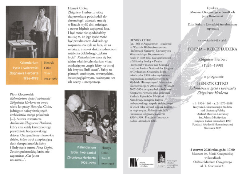 Spotkanie POEZJA – RZECZ LUDZKA