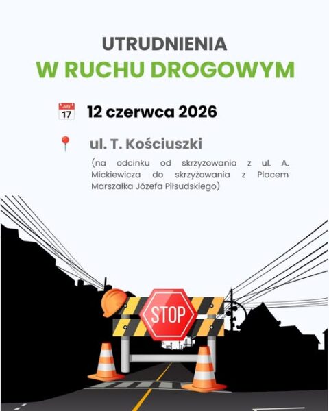 Utrudnienia w ruchu na ul. T. Kościuszki
